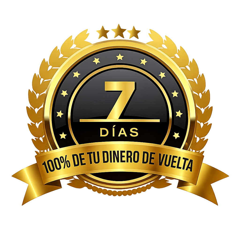 Garantía 7 días - 100% de tu dinero de vuelta